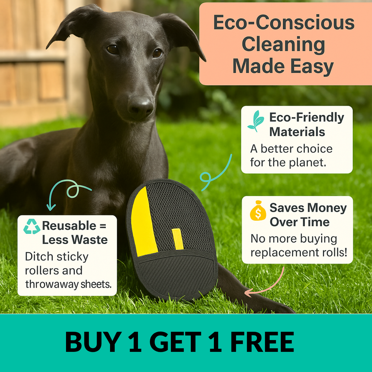 Uno® Fur-Free Pet Hair Removal Glove