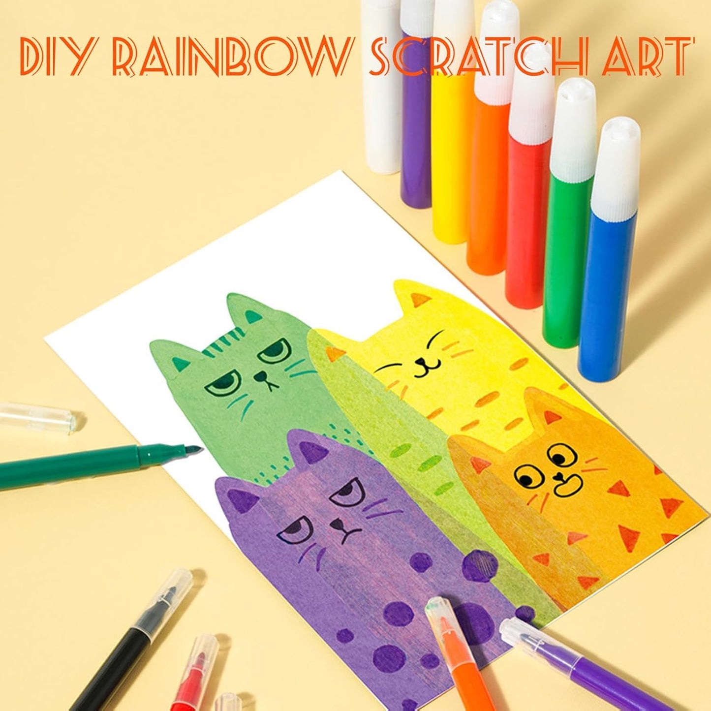 Rainbow Scratch Art